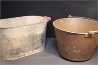 Water Containers - Galvanized Tub & Pail