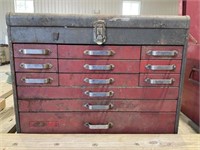 12 Drawer Metal Tool Chest with contents