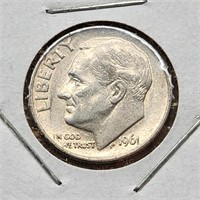 1961 Roosevelt Dime MS65