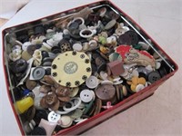 1 Tin Vintage Buttons