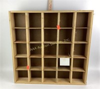 25 square wooden trinket shelf