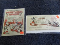 MICKEY MOUSE MAGAZINE & CERTIFICATE OF MERIT