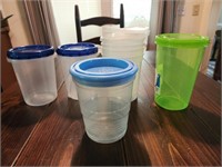 Plastic containers, disposable reusable