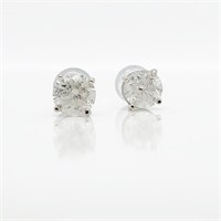 Certified14K  Diamond(0.6Ct,Si2-I1,G-H) Earrings