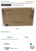 New 13 packs; Ecosmart 75w LED BR40 Dimmable