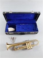 Vtg Cadet Brass Trumpet w/ Case
