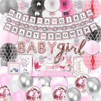 Pink Elephant Baby Shower Decorations for Girl Ki