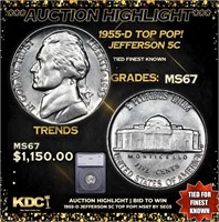 ***Auction Highlight*** 1955-d Jefferson Nickel TO