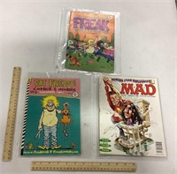 3 Comic Book/Magazine - Mad-1995,Freak Brothers