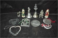 Lot of (12) Pewter Figures & Holiday Decor