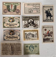 Assortment of German Paper Currency