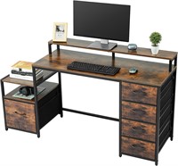 TOPSKY Computer Desk with Storage  61.6 inch