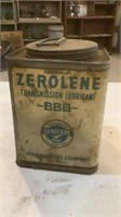 Vntg Standard Oil Zerolene Transmission Lube Can