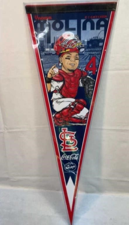 Yadier Molina banner in plastic