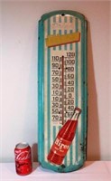Vtg "Drink Hires Rootbeer" Thermometer Metal Sign