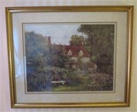Framed Print of Cottage & Garden