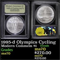 1995-d Olympics Cycling Modern Commem Dollar $1 Gr