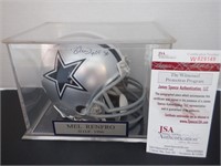 MEL RENFRO SIGNED AUTO COWBOYS MINI HELMET