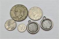 (2) 1950's French Coins, 1978 Ike Dollar & More