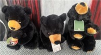 43 - NEW WMC LOT OF 3 PLUSH BEARS (W20)