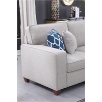 Dv Furniture Left Arm Chair In Light Gray