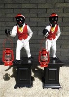 CAST IRON JOCKEY LAWN STATUES