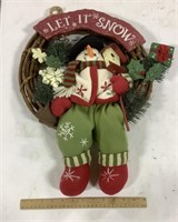 Snowman wreath  decor 20in