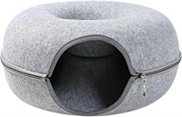 Plcnn Cat Tunnel Bed Removable Cat Nest,