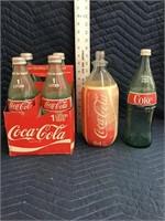 Vintage Large Coca-Cola Bottles Lot of 6 with