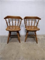 Pilgrim Furniture Maple Swivel Chairs