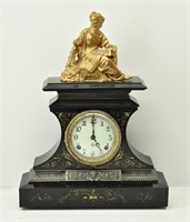 Ansonia Mantle Clock w/ AMWRG Co. Goddess Topper