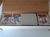 Série de cartes hockey complet O-P-C 1991-92