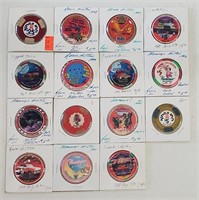 15 Various Reno Nevada Casino Chips