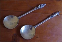 Victorian sterling silver figural spoons,