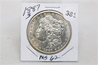 1887S MS62 Morgan Dollar