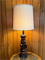 1970s Massive Wood Lamp