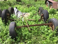 3 - Old axles with tires/rims.