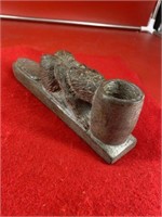 Stone Beaver Effigy Pipe    Indian Artifact Arrowh
