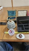 Jewelry  boxes, music box and misc jewelry
