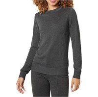 M Amazon Aware Women's Pointelle Crewneck Sweater