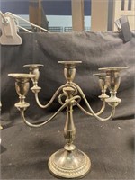 Vintage Silver Plated 5 Arm Candelabra