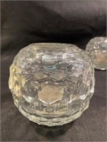 Vintage HOMCO 2 Piece Hurricane Candle Holder