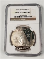 1994 P Vietnam Ultra Cameo Silver Dollar