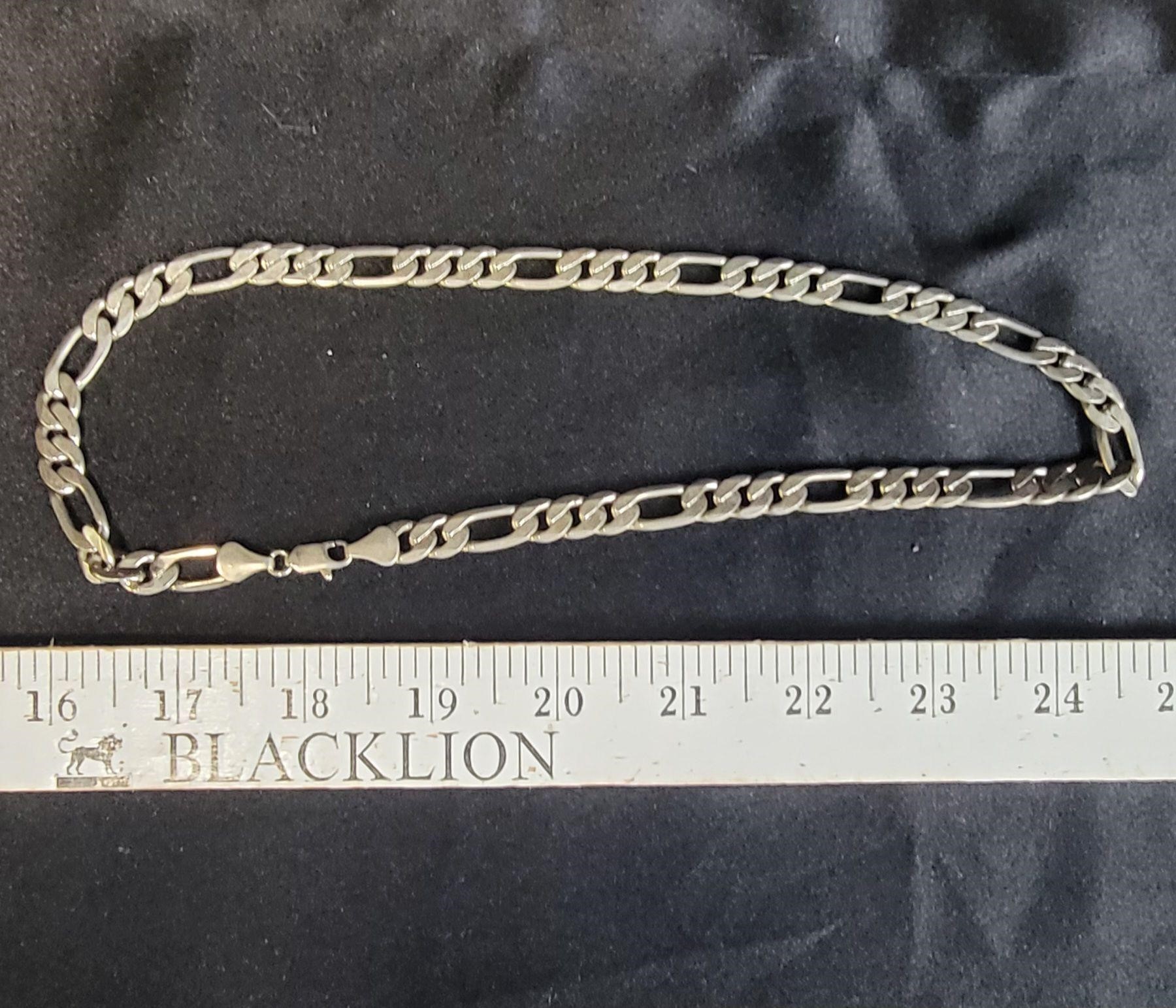 51.9 grams marked 925 figaro chain