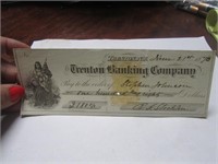1870 Original Check Signed by R.S. Stockton