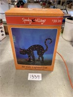 Spooky Village 32" Lighted Cat