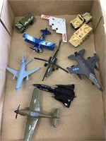 Lot of toy airplanes