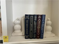 Hardcover Books & Bird Bookends