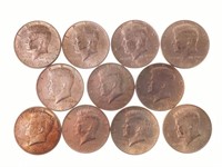 (11) 1964 J. F. K. 90% Silver Half Dollars