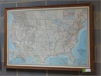 Framed United States Map